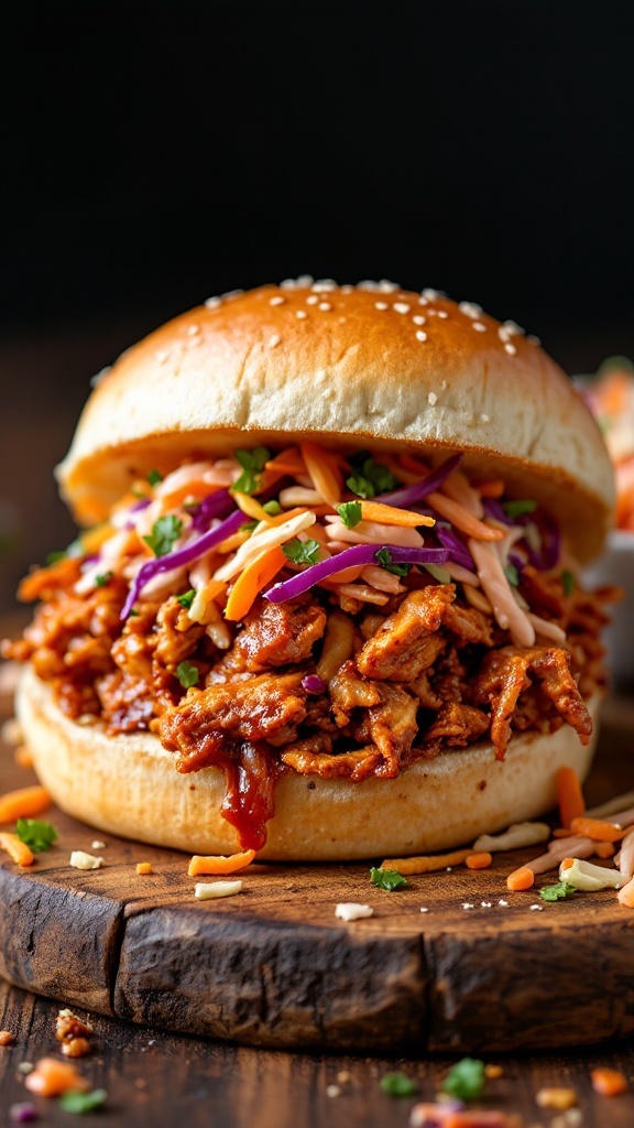 BBQ Chicken Sandwich with Coleslaw
