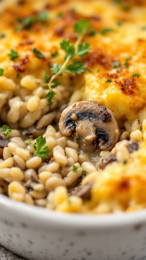 Creamy Mushroom and Wild Rice Casserole