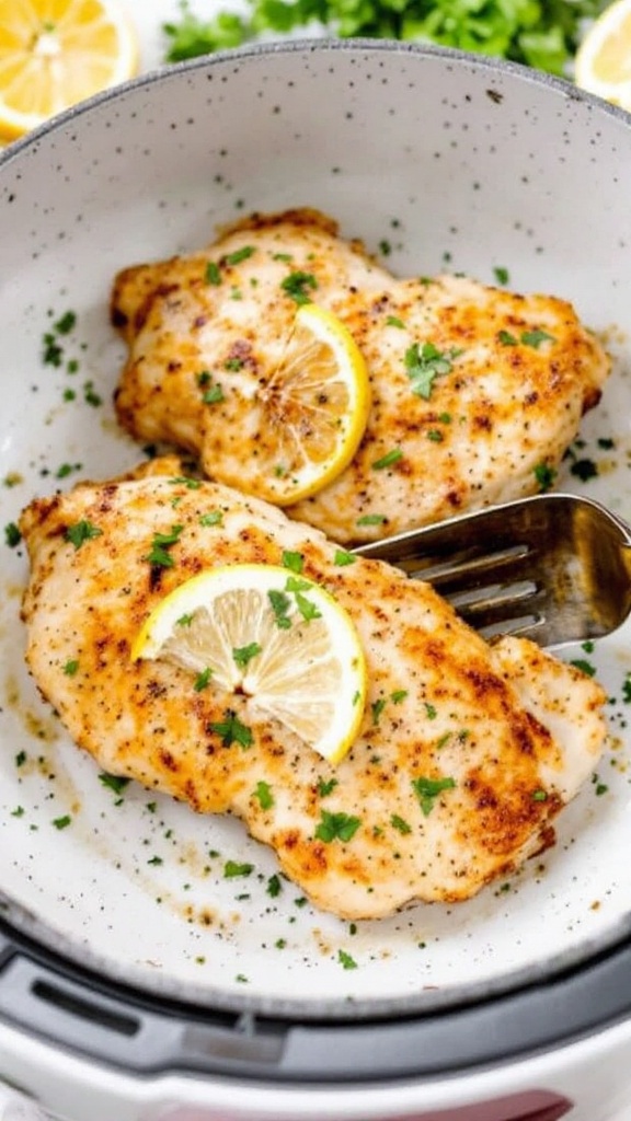 Deliciously seasoned Lemon Herb Air Fryer Chicken Breasts