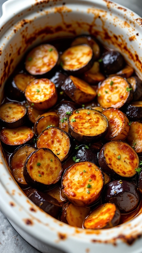 crockpot spicy garlic eggplant recipe